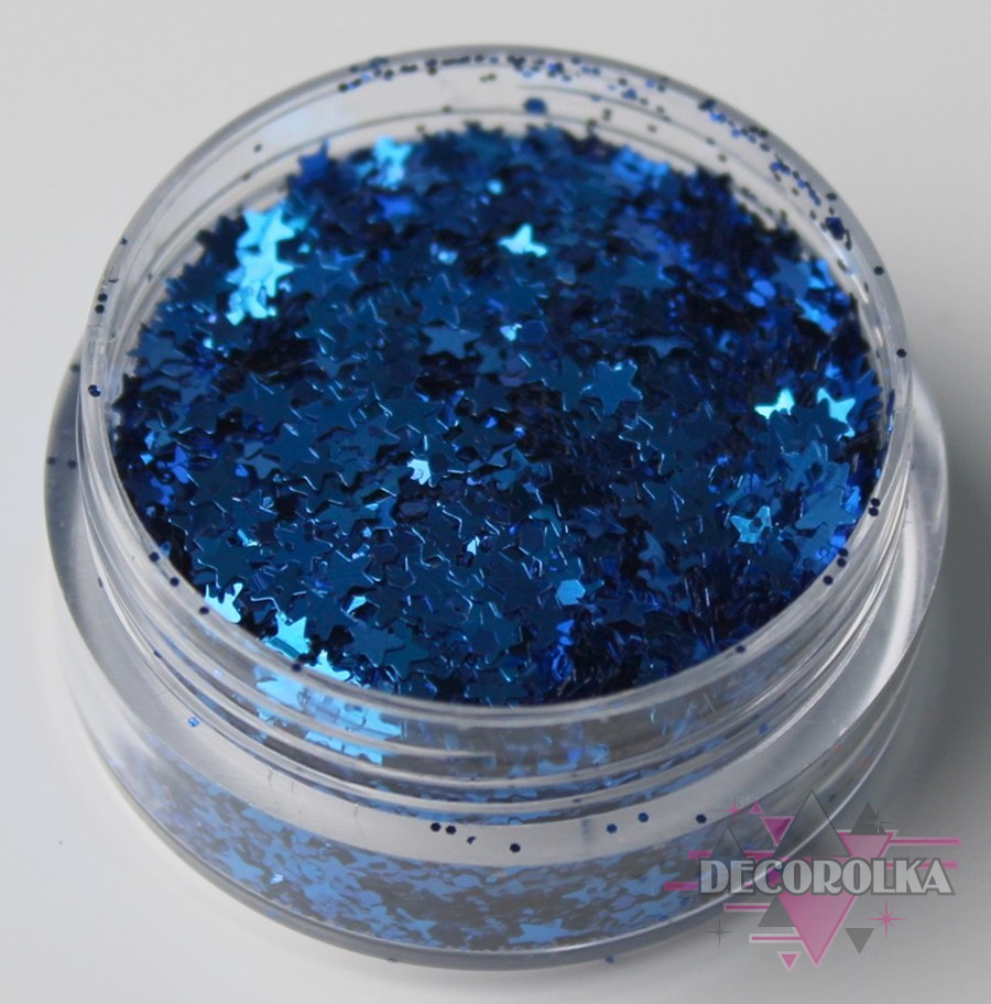 Chunky glitter BLUE STARS