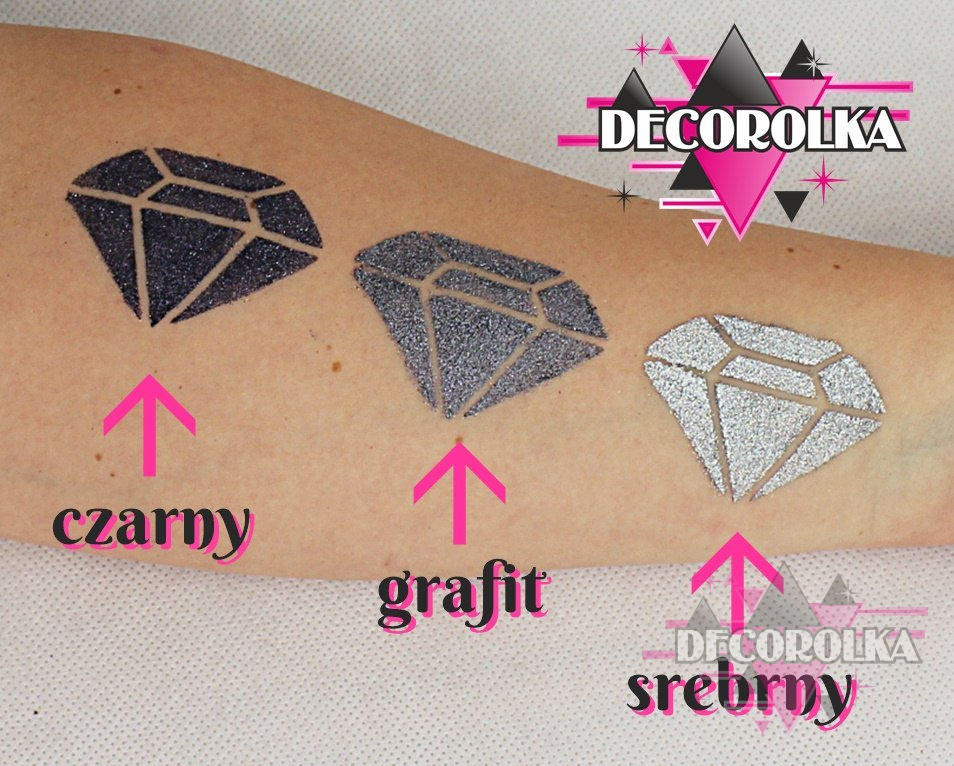 Glitter Pollen for tattoos graphite