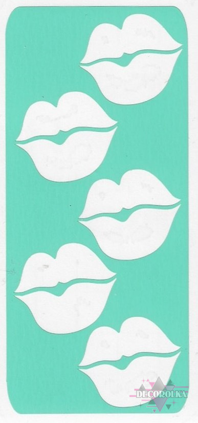 Swatch Kissing Lips Stencil 15