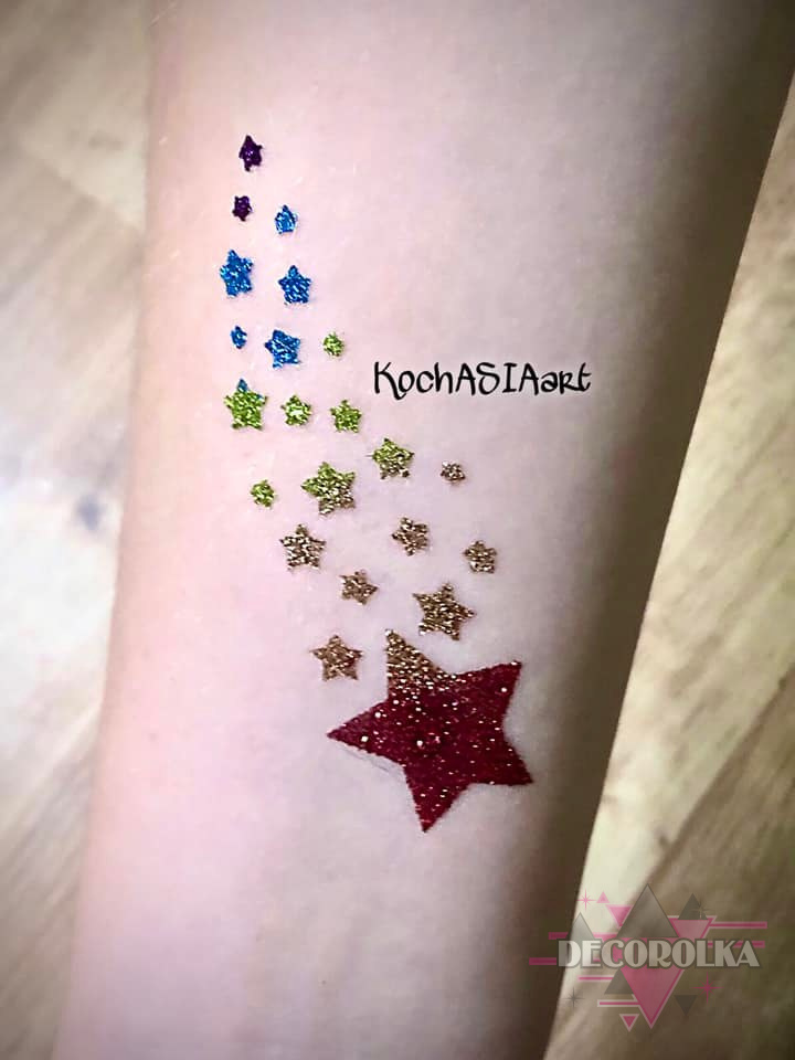Glitter Tattoo stencils MINI WALENTYNKI