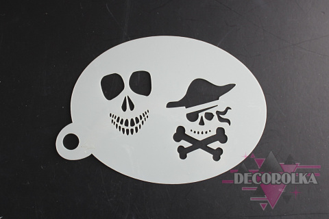 Face painting stencil airbrush stencil 24 pirate skull