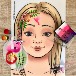 Szablon do malowania twarzy areografu 50 koliber hibiskus