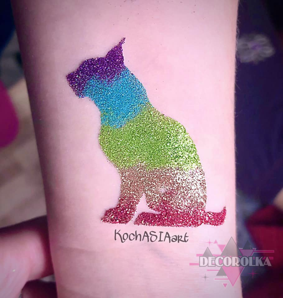 glitter tattoos stencils Unicorn Set