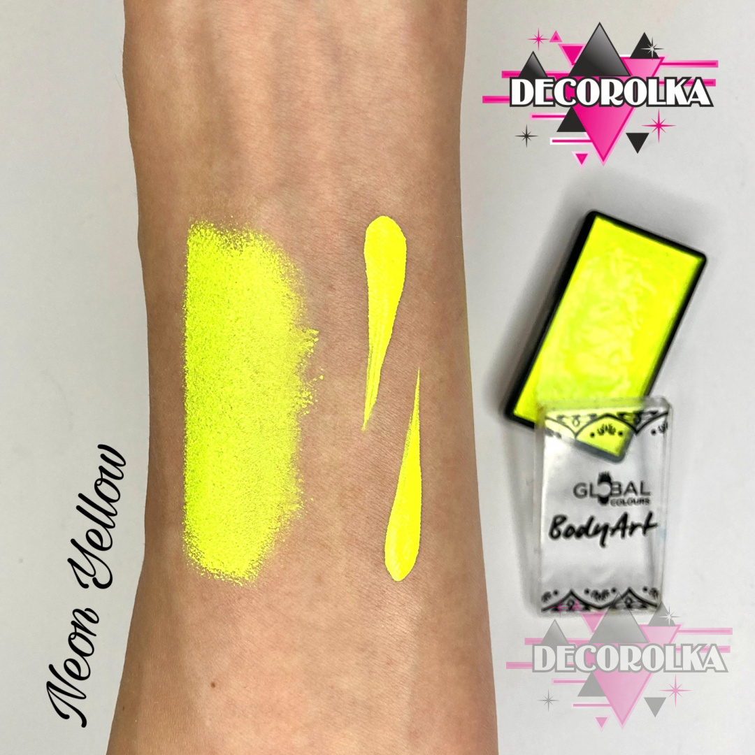 Global Colours Face and Body Paint 20g Yellow Light