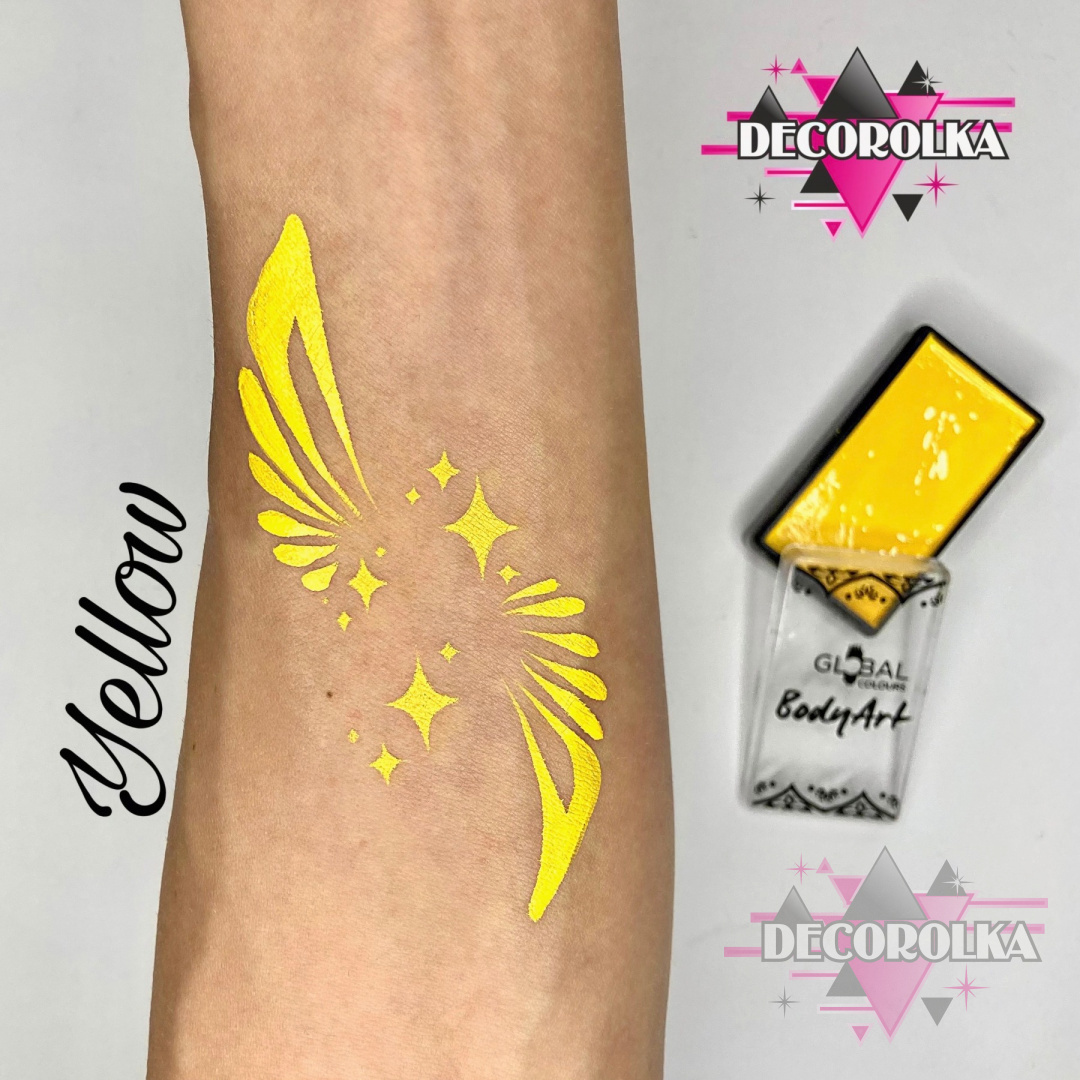 Global Colours face and body paint 20 g Yellow