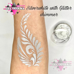 Superstar face and body paint 16 g Silverwhite with glitter (shimmer) 065