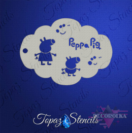 Face painting stencil airbrush stencil Topaz Stencils PEPPA PIG