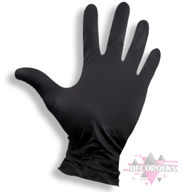 Rękawiczki nitrylowe bezpudrowe M czarne