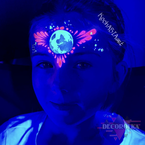 Global Colours farba do twarzy i ciała 32 g Neon Blue