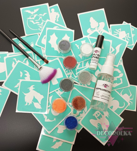 Tatuaże brokatowe Zestaw Halloween