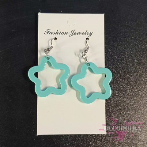 Kolczyki gwiazki turkus