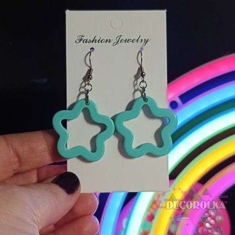 Kolczyki gwiazki turkus