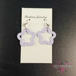 Kolczyki gwiazki jasny fiolet