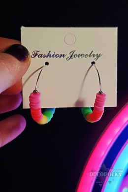 Kolczyki tęczowe koła