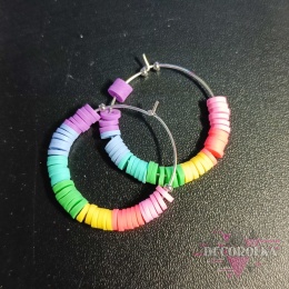 Kolczyki tęczowe koła