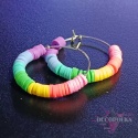 Kolczyki tęczowe koła