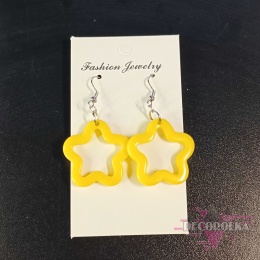 Kolczyki gwiazki żółte