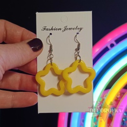 Kolczyki gwiazki żółte