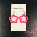 Kolczyki gwiazki różowe