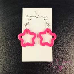 Kolczyki gwiazki różowe