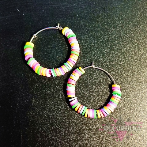 Kolczyki tęczowe koła