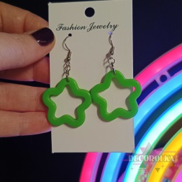 Kolczyki gwiazki zielone