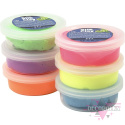 Masa Silk Clay - 6x14g kolory neonowe