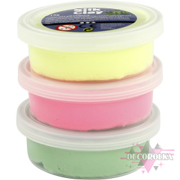 Masa Silk Clay - 3x14g kolory neonowe