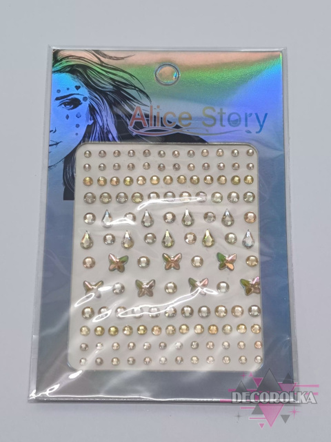 Samoprzylepne kryształki mix złote