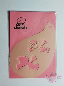 Szablon do malowania twarzy areografu CUTE STENCILS CS-11