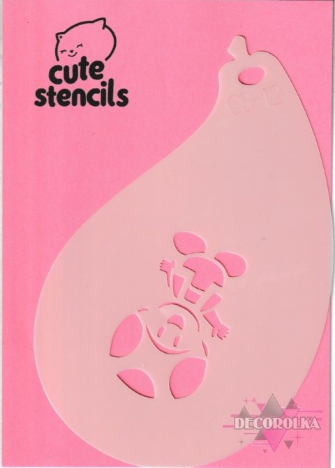 Szablon do malowania twarzy areografu CUTE STENCILS CS-12