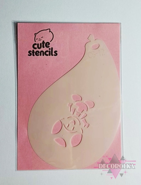Szablon do malowania twarzy areografu CUTE STENCILS CS-12