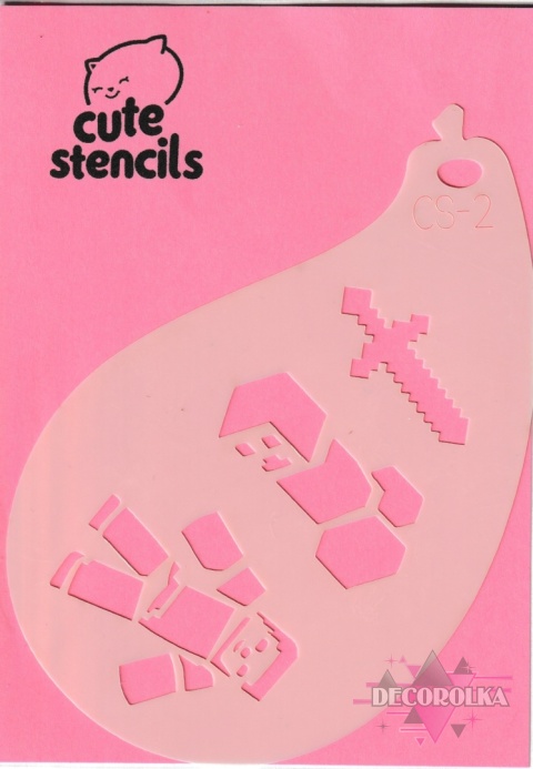Szablon do malowania twarzy areografu CUTE STENCILS CS-2