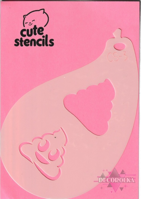 Szablon do malowania twarzy areografu CUTE STENCILS CS-3