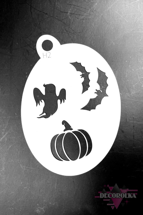 Szablon do malowania twarzy areografu H2 dynia duszek