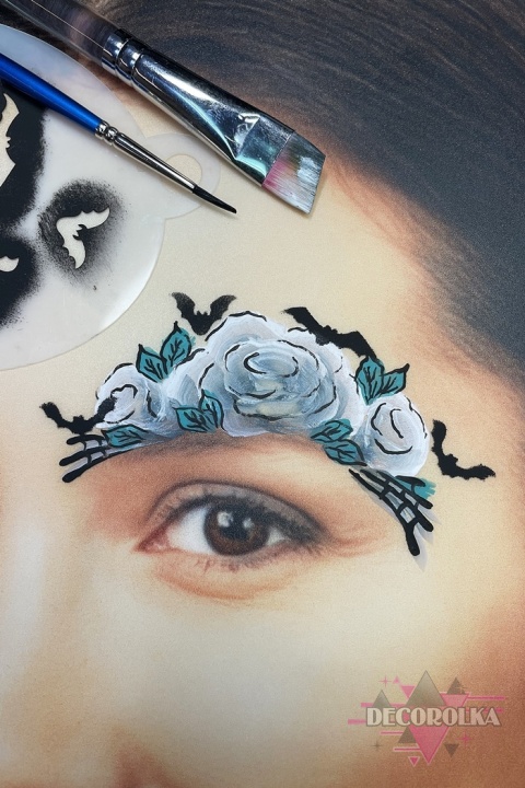 Szablon do malowania twarzy areografu H8 czarownica