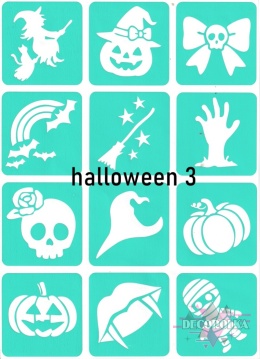 Szablony do tatuaży brokatowych HALLOWEEN 3