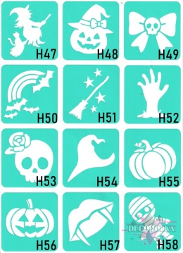 Szablony do tatuaży brokatowych H