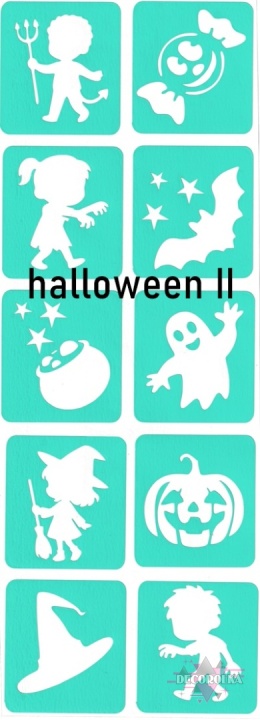 Szablony do tatuaży brokatowych MINI HALLOWEEN 2