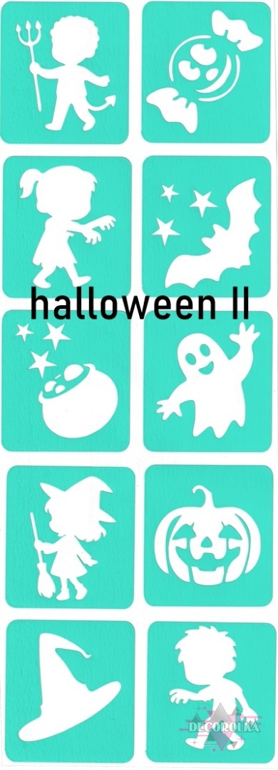 Szablony do tatuaży brokatowych MINI HALLOWEEN 2