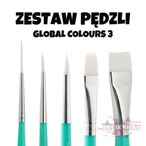 ZESTAW PĘDZLI Global Colours 3