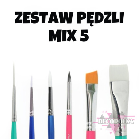 ZESTAW PĘDZLI MIX 5