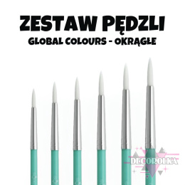 ZESTAW PĘDZLI OKRĄGŁYCH Global Colours