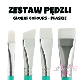 ZESTAW PĘDZLI PŁASKICH Global Colours