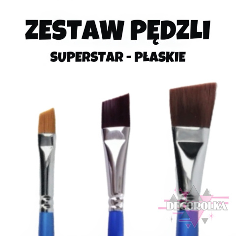 ZESTAW PĘDZLI PŁASKICH Superstar