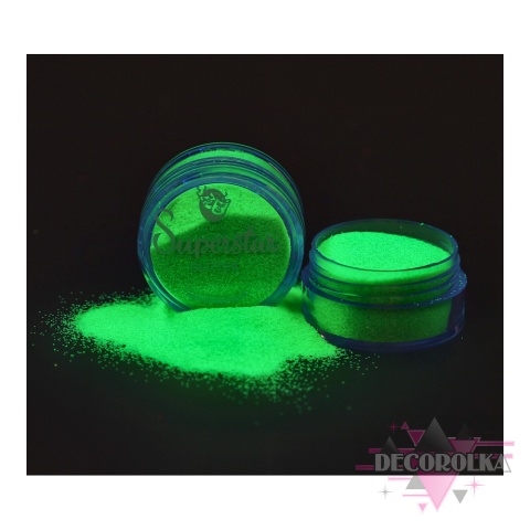 Brokat Superstar Fine Glitter Fluorescent Green 5ml