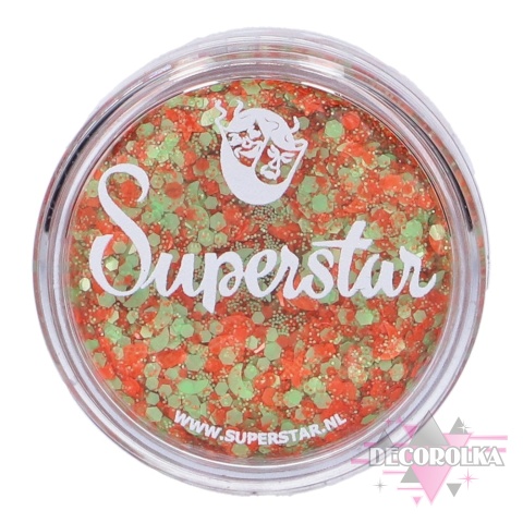 Brokat w kremie Superstar Chunky Glitter Cream Orange & Green 10 ml