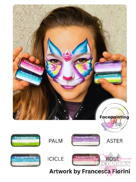 Facepainting Hub farba do twarzy i ciała Single Palm Onestroke 14 g