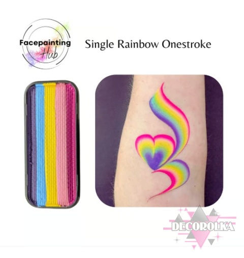 Facepainting Hub farba do twarzy i ciała Single Rainbow Onestroke 14 g