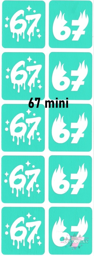Mini szablony do tatuaży brokatowych MINI 67